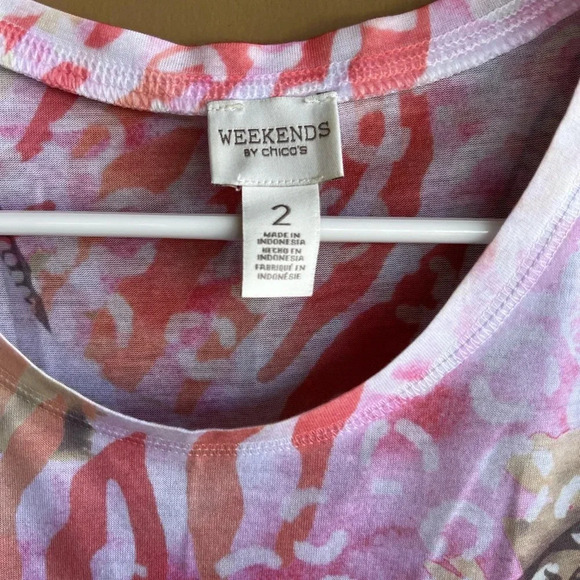 Weekends by Chico's Long Sleeve Top - Size L (2) - Bohemian, Paisley - Picture 2 of 5